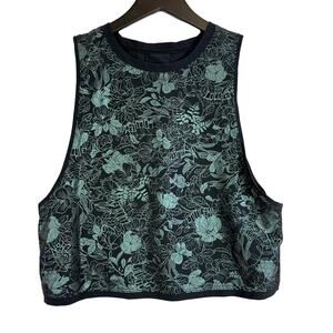 Lululemon Muscle Love Tank Shine Metallic Black Green - 4 6